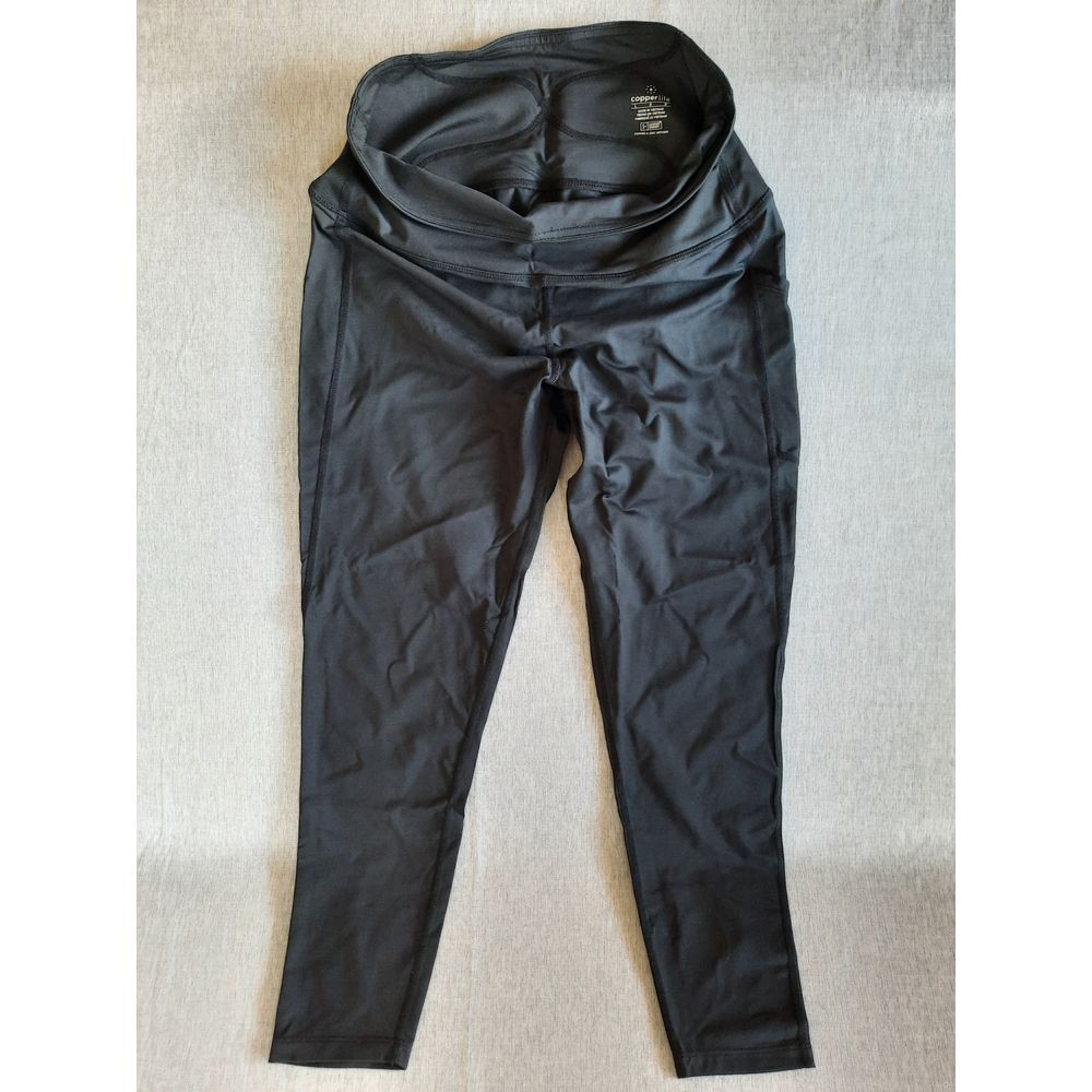 Copper Life Women's Large Active‎ Stretch Lower Back Support Pull-On Capri Pants